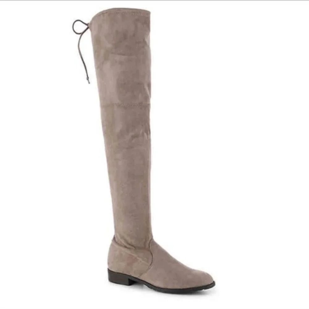 Over the Knee Faux Suede Boots - Picture 1 of 7